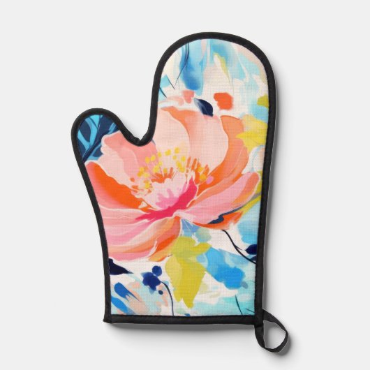 Abstract floral pattern painting ovenwant (Voorkant)