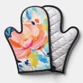 Abstract floral pattern painting ovenwant (Voorkant / Achterkant)