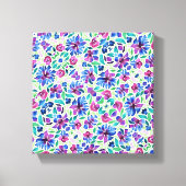 Abstract Floral Pattern - Stretted Canvas Print (Voorkant)