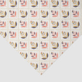 Abstract floral pattern with alternating designs tissuepapier (Detail)