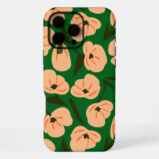 Abstract Floral Patterns iPhone Hoesje (Achterkant)