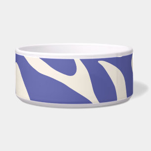 Abstract Floral Pet Bowl – Artistic Botanical Des Voerbakje