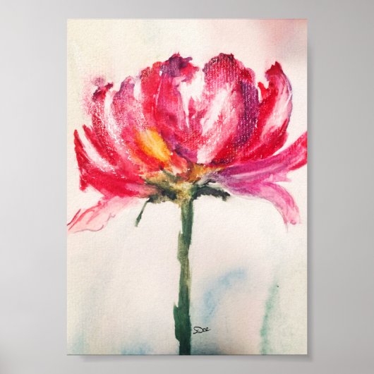 Abstract Floral Premium 5x7 Canvas Gloss-Poster Poster (Voorkant)