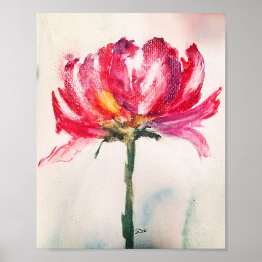 Abstract Floral Premium 5x7 Canvas Gloss-Poster Poster (Voorkant)