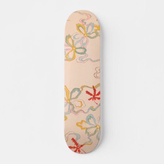 Abstract Floral Print  Japans patroon Persoonlijk Skateboard (Voorkant)