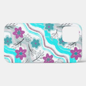 Abstract Floral Retro Swirls Case-Mate iPhone Case (Achterkant (horizontaal))