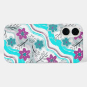 Abstract Floral Retro Swirls Case-Mate iPhone Case (Achterkant (horizontaal))