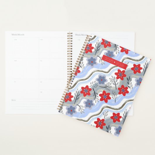 Abstract Floral Retro Swirls Planner (Display)
