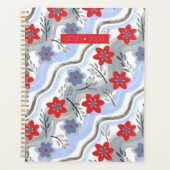 Abstract Floral Retro Swirls Planner (Voorkant)
