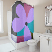 Abstract Floral Shower Curtain Douchegordijn (In situ)