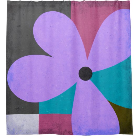 Abstract Floral Shower Curtain Douchegordijn (Voorkant)