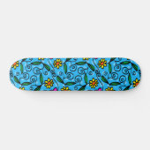 Abstract Floral Skateboard (Horizontaal)