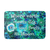 Abstract Floral Teal Blue Green Personalized Badmat (Voorkant)