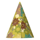 Abstract Floral Urban Stripe Any Age Pattern Feesthoedjes (Achterkant)