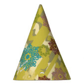 Abstract Floral Urban Stripe Any Age Pattern Feesthoedjes (Rechts)