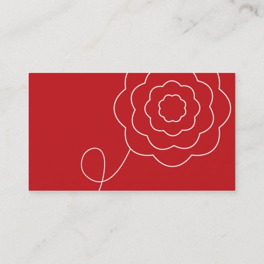 Abstract Floral Visitekaartje (Achterkant)