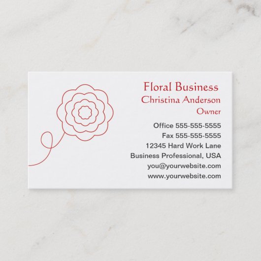 Abstract Floral Visitekaartje (Voorkant)