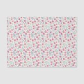 Abstract Floral Watercolor Teal Pink Peach Tissuepapier (Voorkant)