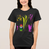 Abstract Floral with Spirals 1 Tri-Blend Shirt (Voorkant)