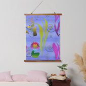 Abstract Floral with Spirals 5 Hangend Wandkleed (Slaapkamer)