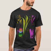 Abstract Floral with Spirals T-shirt (Voorkant)