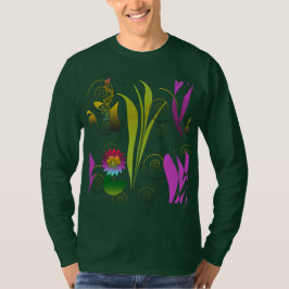 Abstract Floral with Spirals T-shirt