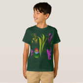 Abstract Floral with Spirals T-shirt (Voorkant volledig)