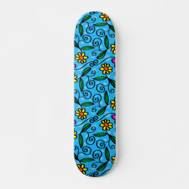 Abstract Florale Skateboard