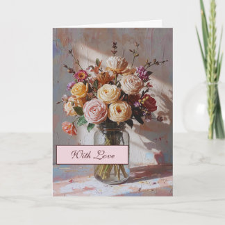 Abstract Florals Greeting Card Kaart