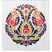 Abstract florantontwerp douchegordijn (Voorkant)