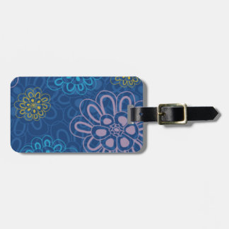 Abstract floreel bagagelabel