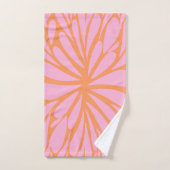 Abstract floreel barstpatroon pastel oranje & roze bad handdoek (Handdoek)