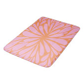 Abstract floreel barstpatroon pastel oranje & roze badmat (Gekanteld)
