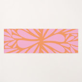 Abstract floreel barstpatroon pastel oranje & roze yogamat (Voorkant (horizontaal))