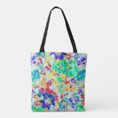 Abstract floreel floranje puzzel tote bag (Achterkant)
