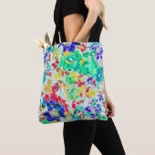 Abstract floreel floranje puzzel tote bag (Dichtbij)