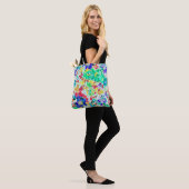 Abstract floreel floranje puzzel tote bag (Op model)