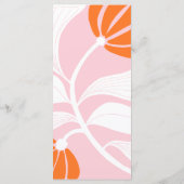 Abstract floreel geel en roze mengsel en overeenko menu (Achterkant)