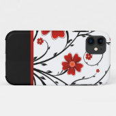 abstract floreel met zwarte balk Case-Mate iPhone case (Achterkant (horizontaal))