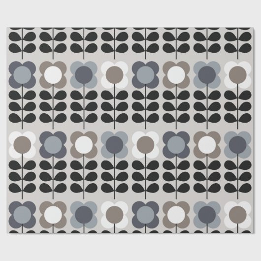 Abstract floreel naadloos patroon. Noordse stijl.  Cadeaupapier (Vlak)