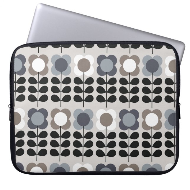 Abstract floreel naadloos patroon. Noordse stijl.  Laptop Sleeve (Voorkant)