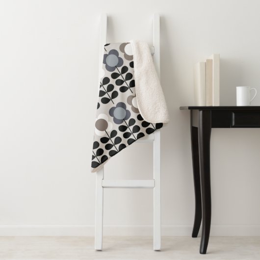 Abstract floreel naadloos patroon. Noordse stijl.  Sherpa Deken (In situ)