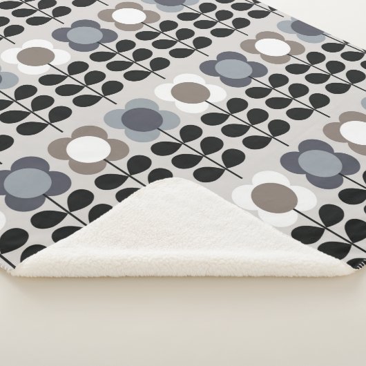 Abstract floreel naadloos patroon. Noordse stijl.  Sherpa Deken (3/4)