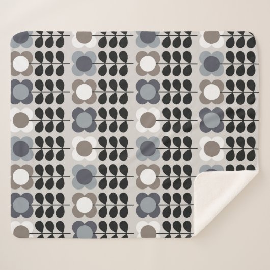 Abstract floreel naadloos patroon. Noordse stijl.  Sherpa Deken (Voorkant (horizontaal))