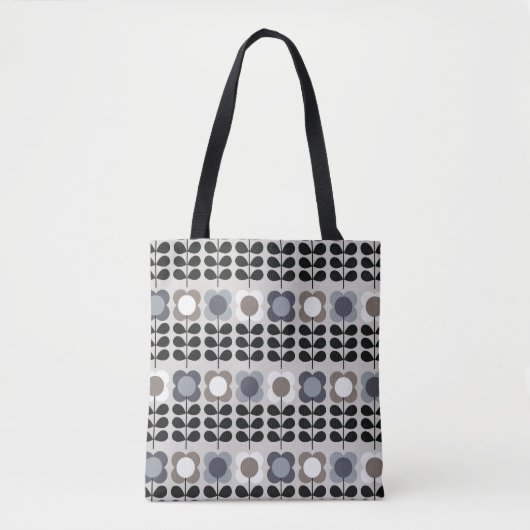 Abstract floreel naadloos patroon. Noordse stijl.  Tote Bag (Voorkant)