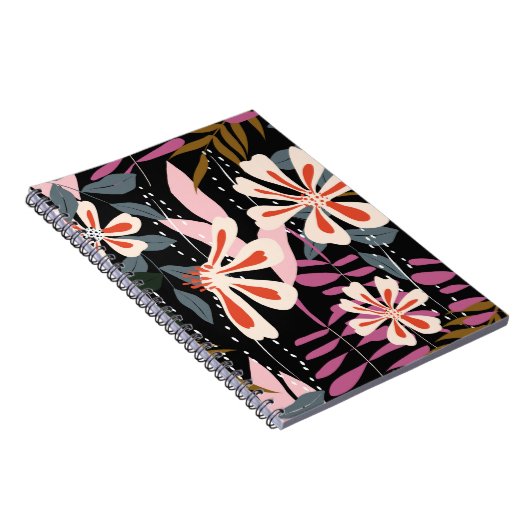 Abstract floreel oppervlak patroon naadloos notitieboek (Rechterzijde)