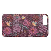 Abstract floreel patroon met vogels Case-Mate iPhone case (Achterkant (Horizontaal))