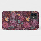 Abstract floreel patroon met vogels Case-Mate iPhone case (Achterkant (horizontaal))