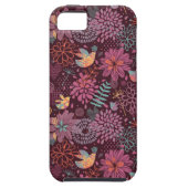 Abstract floreel patroon met vogels Case-Mate iPhone case (Achterkant)
