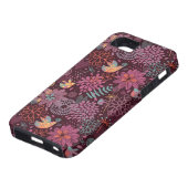 Abstract floreel patroon met vogels Case-Mate iPhone case (Onderkant)